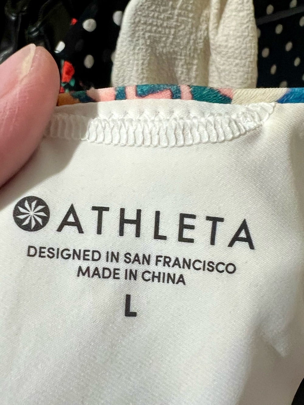 Athleta Pink Blue and Peach Aztec Cutout One-Piece Swimsuit - Picture 12 of 12